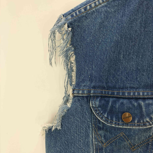 ラングラー Wrangler リメイクデニムベスト メンズ