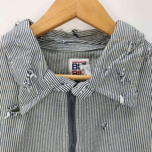 ビッグビル BIG BILL HICKORY STRIPE ワークシャツ ダメージ加工 メンズ 2XL