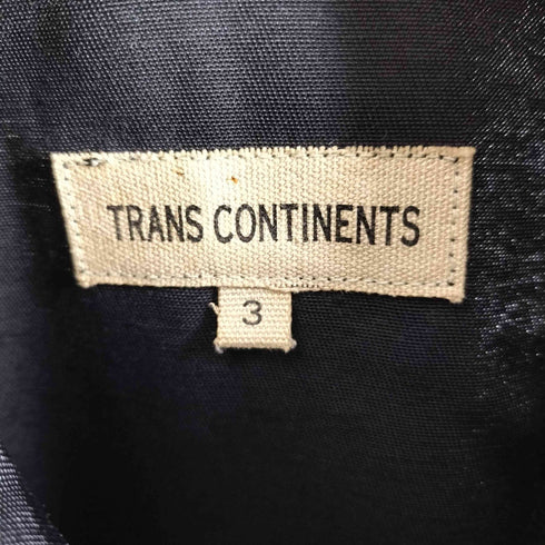 トランスコンチネンツ TRANS CONTINENTS コットンナイロンブルゾン 光沢 ギャバ レディース JPN:3