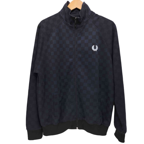 フレッドペリー FRED PERRY ポルトガル製 ブロックチェック フルジップ トラックジャケット メンズ UK:40