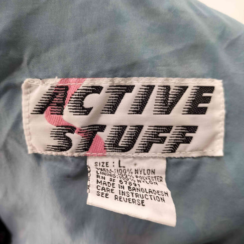 ACTIVE STUFF 80-90s 総柄切替バイカラーナイロンジャケット メンズ JPN:L