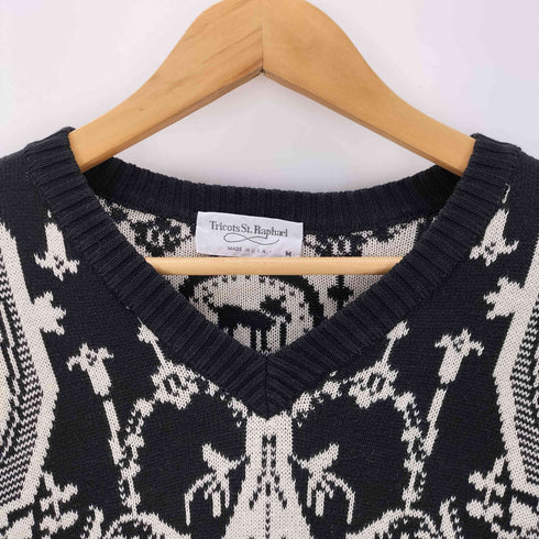 Tricots St Raphael USA製 総柄ニット レディース JPN:M