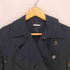 アクアスキュータム AQUASCUTUM イタリア製 チンストラップ ダブルポケット ステンカラーコート レディース 7F