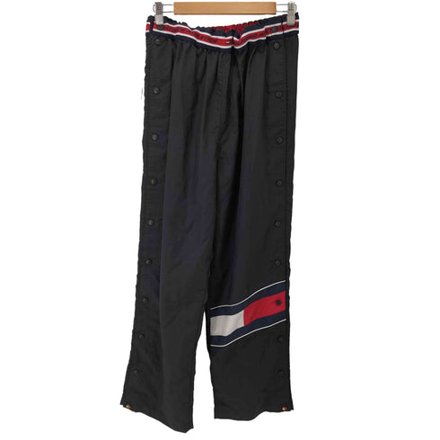 トミーヒルフィガー TOMMY HILFIGER HILFIGER ATHLETICS 90S フラッグロゴ サイドボタンナイロンワイドパンツ メンズ JPN:XL