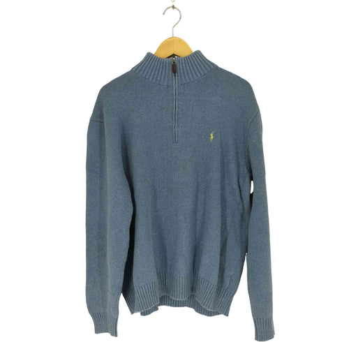 ポロバイラルフローレン Polo by RALPH LAUREN ハイネックハーフジップコットンL/S ニット メンズ JPN:XL