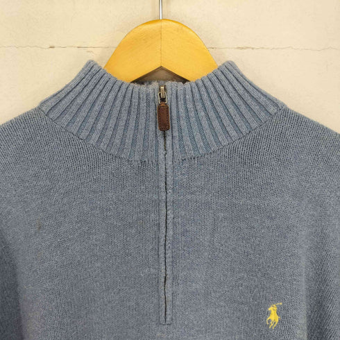 ポロバイラルフローレン Polo by RALPH LAUREN ハイネックハーフジップコットンL/S ニット メンズ JPN:XL