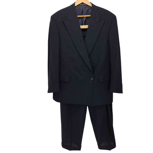 ERMENEGILDO ZEGNA ダブルブレスト ウール スーツ セットアップ メンズ 50