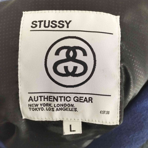 ステューシー Stussy チェック柄コーデュロイ切替ダウンベスト メンズ JPN:L