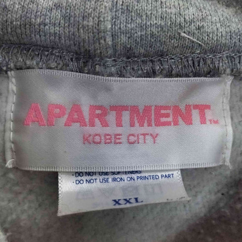 APARTMENT KOBE CITY ロゴ刺繍 プルオーバーパーカー メンズ XXL