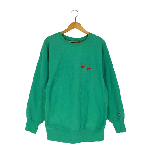 チャンピオン Champion 90s USA製 刺繍タグ REVERSE WEAVE リバースウィーブ ATHLETIC APPAREL ロゴ刺繍 クルーネックスウェット メンズ import:XL
