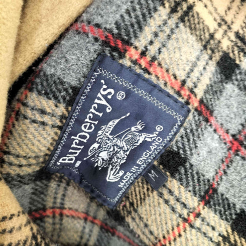バーバリーズ BURBERRYS 英国製 裏チェック メルトンウール ダッフルコート メンズ import:M