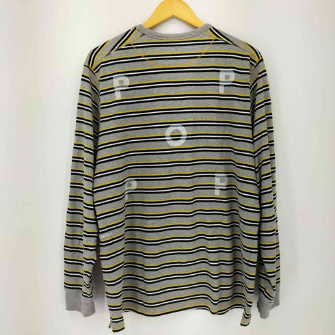 ポップトレーディングカンパニー POP TRADING COMPANY Pop Striped Longsleeve T-Shirt メンズ JPN:L