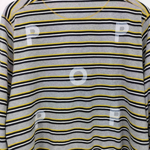 ポップトレーディングカンパニー POP TRADING COMPANY Pop Striped Longsleeve T-Shirt メンズ JPN:L