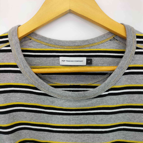 ポップトレーディングカンパニー POP TRADING COMPANY Pop Striped Longsleeve T-Shirt メンズ JPN:L