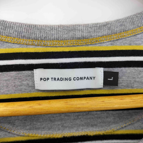 ポップトレーディングカンパニー POP TRADING COMPANY Pop Striped Longsleeve T-Shirt メンズ JPN:L