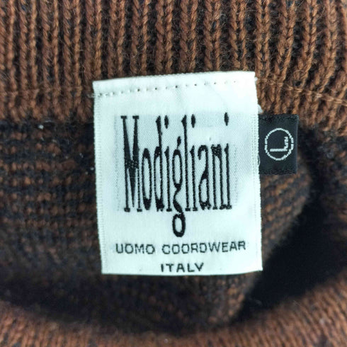 モディリアーニ Modigliani 3D刺繍デザインL/Sニット メンズ JPN:L