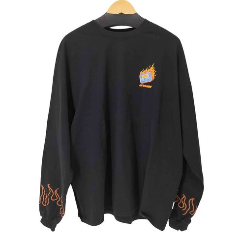 ペルーシュ Perushu 刺繍 クルーネックL/S Tシャツ メンズ LL