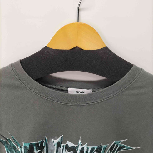 ペルーシュ Perushu ユーズドライクロックTシャツ メンズ LL