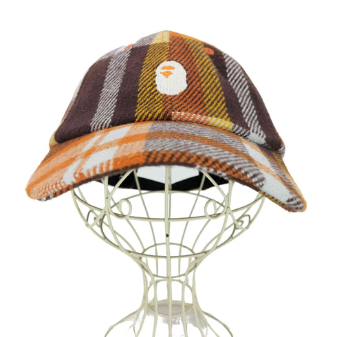アベイシングエイプ A BATHING APE BAPE CHECK PANEL CAP メンズ FREE
