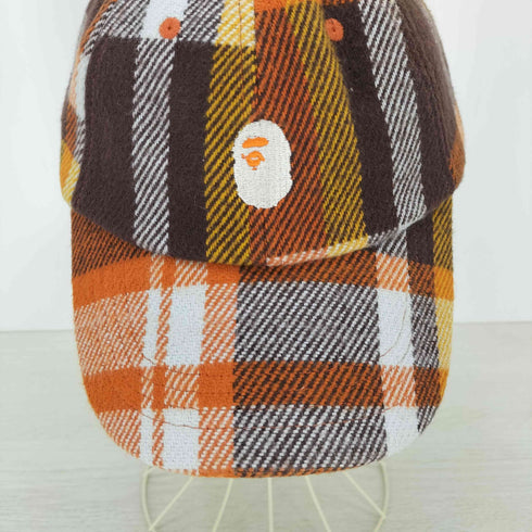 アベイシングエイプ A BATHING APE BAPE CHECK PANEL CAP メンズ FREE