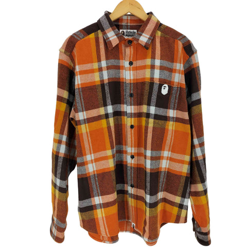 アベイシングエイプ A BATHING APE BAPE CHECK RELAXED FIT SHIRT メンズ import:L