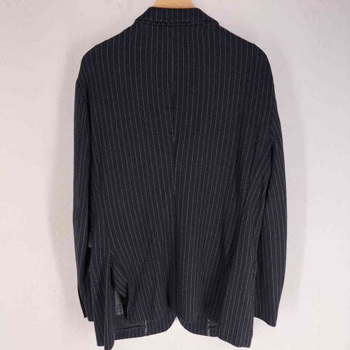 バーバリーブラックレーベル BURBERRY BLACK LABEL ウール混 ピンストライプ 2Bテーラードジャケット メンズ LL