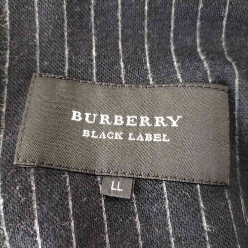 バーバリーブラックレーベル BURBERRY BLACK LABEL ウール混 ピンストライプ 2Bテーラードジャケット メンズ LL