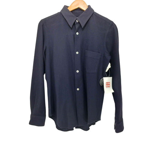 ローブドシャンブルコムデギャルソン robe de chambre COMME des GARCONS AD1999 ウール混 プレーン L/Sシャツ レディース JPN:M