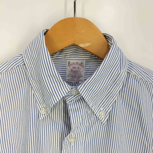 ブルックスブラザーズ BROOKS BROTHERS USA製 ストライプ コットン ボタンダウンシャツ メンズ 14 1/2-4
