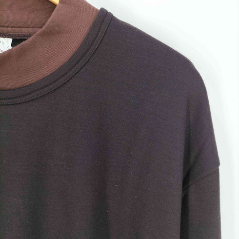 エドウィナホール Edwina Horl MOCK NECK SWEATER モックネック セーター フライス レイヤード ニットカットソー メンズ import:M