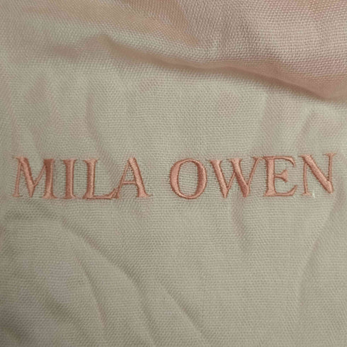 ミラオーウェン Mila Owen ロゴ刺繍 フリンジストール レディース