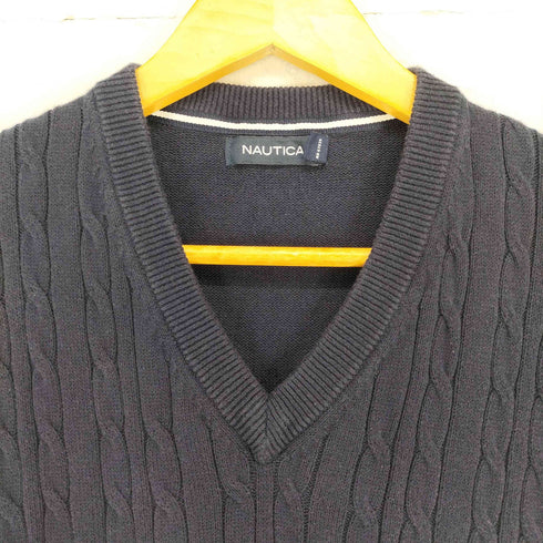 ノーティカ NAUTICA ケーブルニットベスト メンズ JPN:L