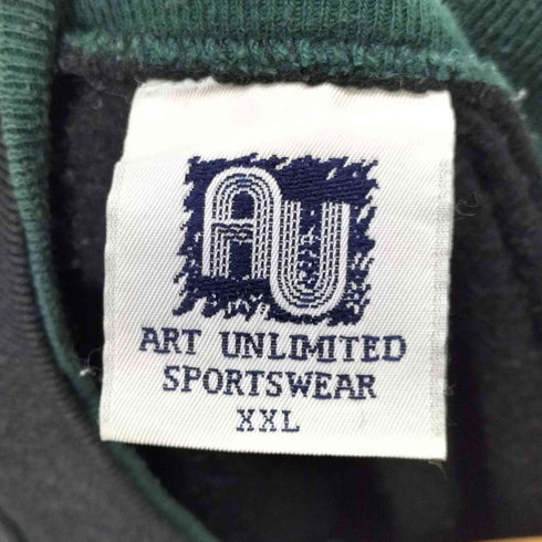 90S MADE IN USA ヘンリーネックアニマルプリントスウェット メンズ XXL