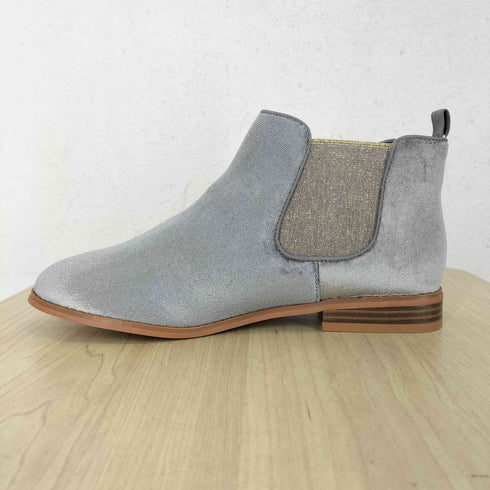ザラ ZARA ラメ加工サイドゴアショートブーツ レディース JPN:38