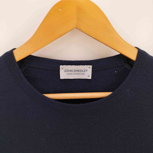 ジョンスメドレー JOHN SMEDLEY イングランド製 メリノウール クルーネックニット メンズ M
