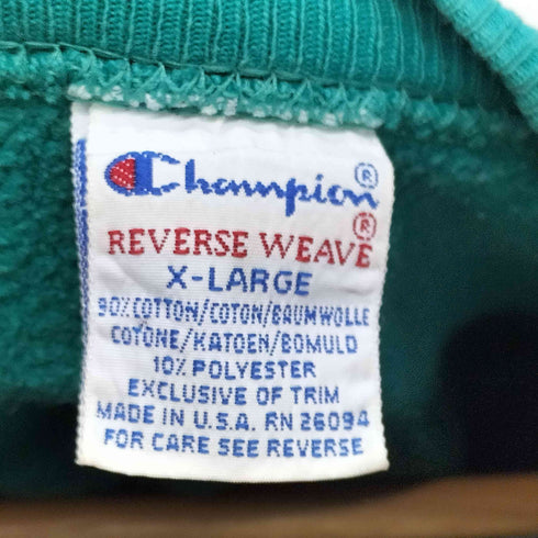 チャンピオン Champion 90S USA製 目無し リバースウィーブクルーネックスウェット メンズ JPN:XL