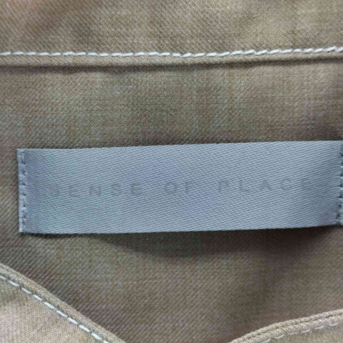 センスオブプレイス SENSE OF PLACE バンドカラーステッチシャツ メンズ JPN:M