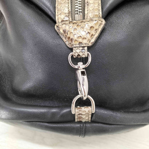 LA DEEVE CRESCEND パイソン柄 レザーバックパック メンズ