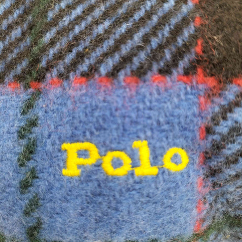 ポロラルフローレン POLO RALPH LAUREN MADE IN ITLAY ウールチェックマフラー メンズ