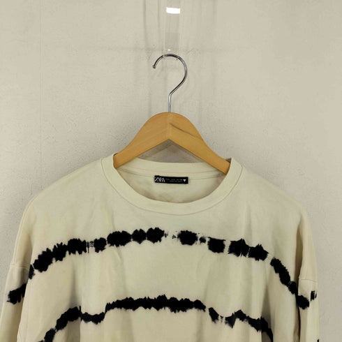 ザラ ZARA タイダイ クロップド クルーネックカットソー レディース import:L