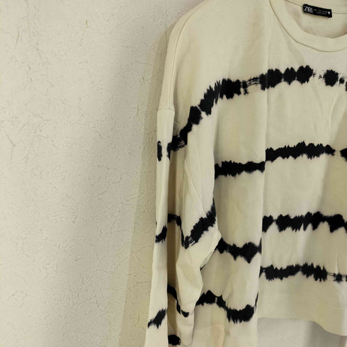ザラ ZARA タイダイ クロップド クルーネックカットソー レディース import:L
