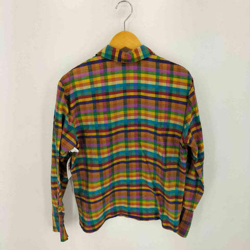 California Style マルチカラーレギュラーカラーシルクシャツ レディース JPN:M