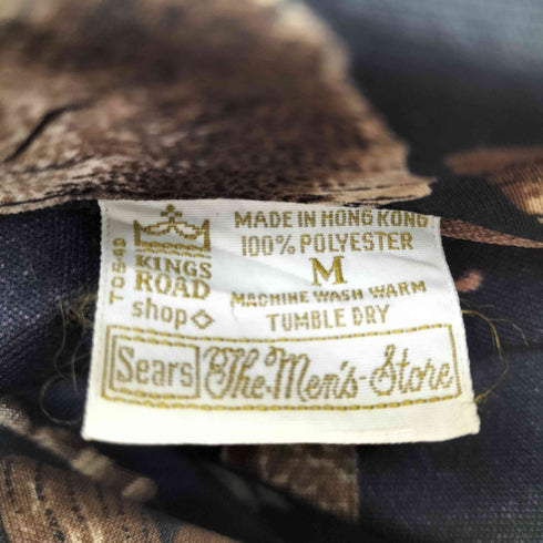 シアーズ Sears KINGS ROAD 総柄開襟シャツ メンズ import:M
