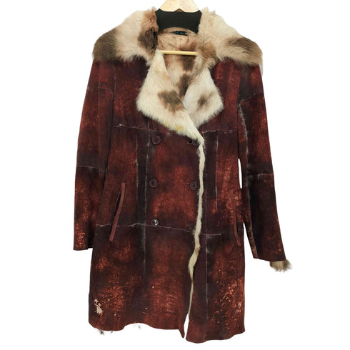 spiral spice DYED RABBIT FUR JACKET Y2K レディース