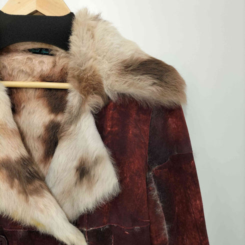 spiral spice DYED RABBIT FUR JACKET Y2K レディース
