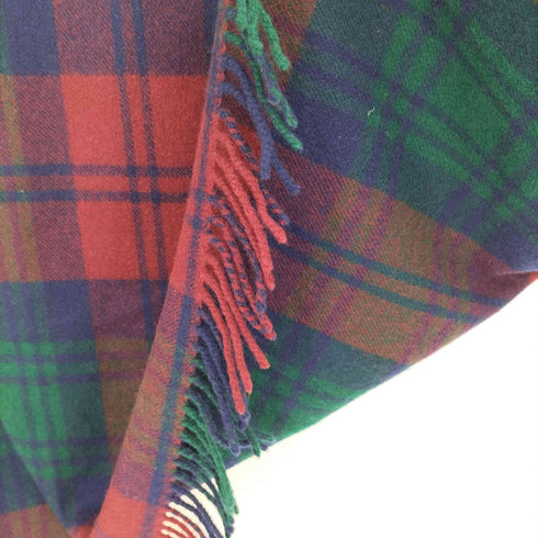 MADE IN SCOTRAND ラムウールチェックブランケット レディース