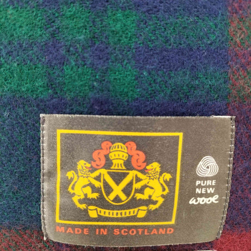 MADE IN SCOTRAND ラムウールチェックブランケット レディース