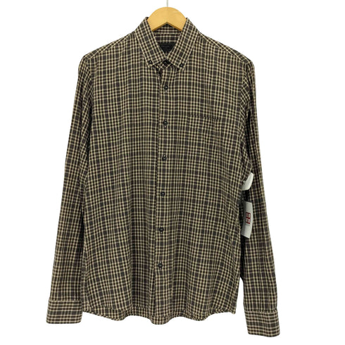 プラダ PRADA チェック ボタンダウンシャツ メンズ 40 15 3/4