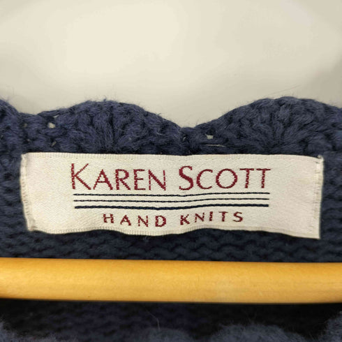 カレンスコット KAREN SCOTT 90S HAND KNITS 総柄コットンカーディガン レディース