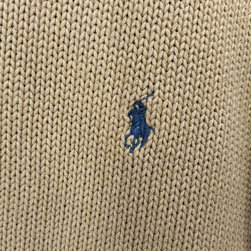 ポロバイラルフローレン Polo by RALPH LAUREN 90s ポニー刺繍 コットン ニット メンズ import:M